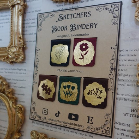 Magnetic bookmarks - Florals